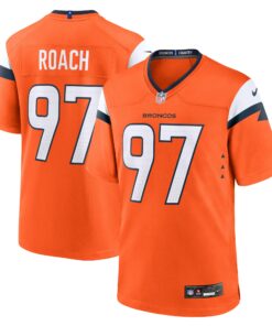 Men's Denver Broncos Malcolm Roach Orange Team Game Jersey JS9639 nicesnker