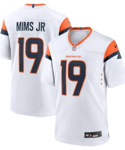 Men's Denver Broncos Marvin Mims Jr White Game Jersey JS7337 nicesnker