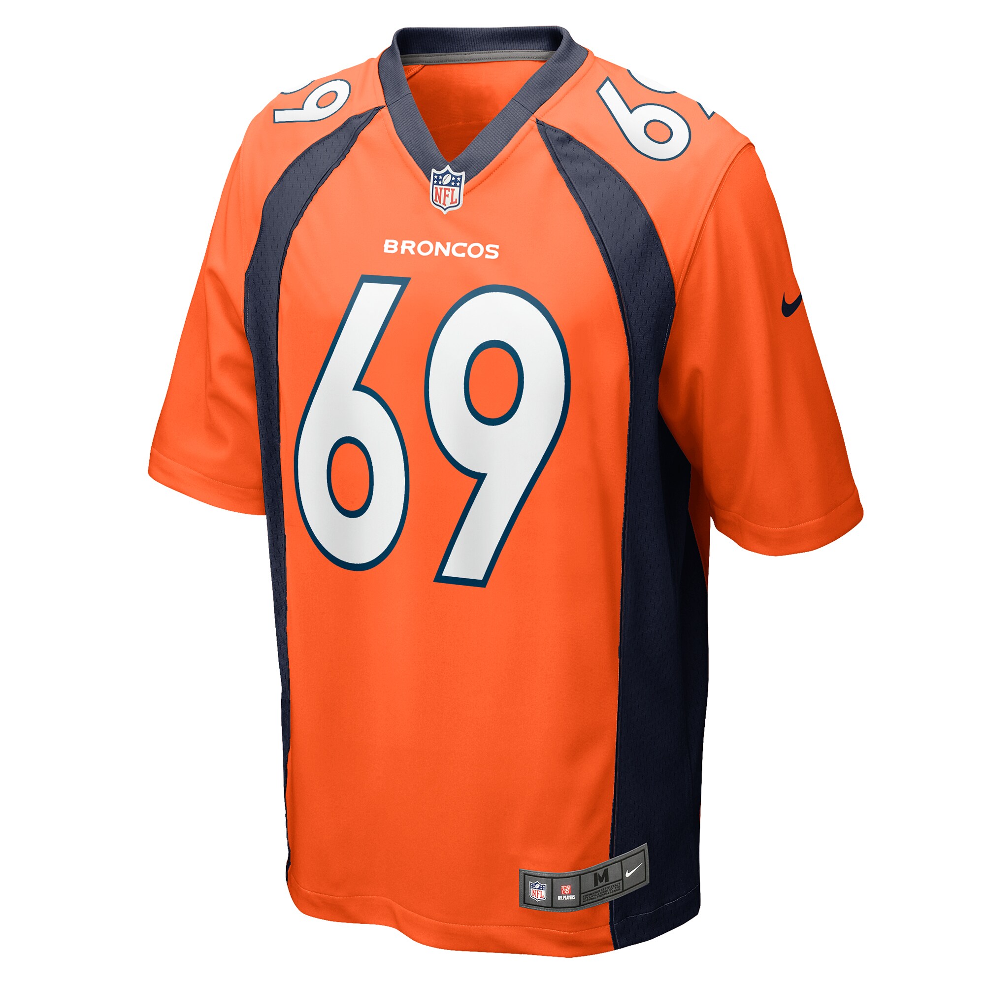Men's Denver Broncos Mike McGlinchey Orange Game Player Jersey JS7883 nicesnker - Image 2
