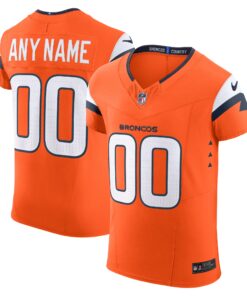 Men's Denver Broncos Orange Team Vapor F.U.S.E. Elite Custom Jersey JS4437 nicesnker