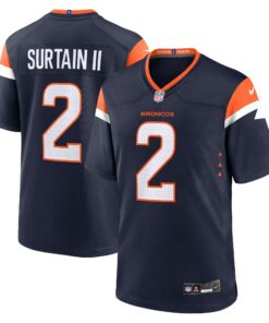 Men's Denver Broncos Patrick Surtain II Navy Mile High Collection Alternate Game Jersey JS9940 nicesnker