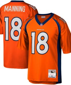 Men's Denver Broncos Peyton Manning Mitchell & Ness Orange Legacy Jersey JS2467 nicesnker