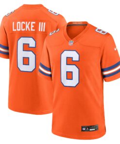 Men's Denver Broncos P.J. Locke III Orange Mile High Collection 1977 Throwback Player Game Jersey JS4827 nicesnker