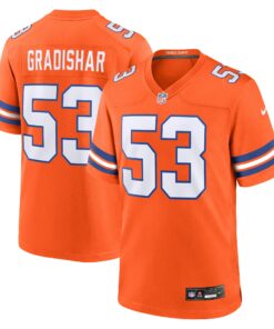 Men's Denver Broncos Randy Gradishar Orange Mile High Collection 1977 Throwback Retired Player Game Jersey JS8408 nicesnker