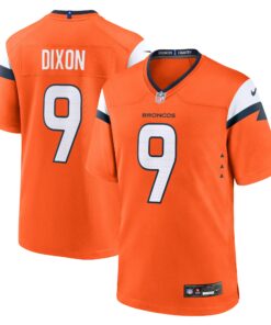 Men's Denver Broncos Riley Dixon Orange Team Game Jersey JS4893 nicesnker
