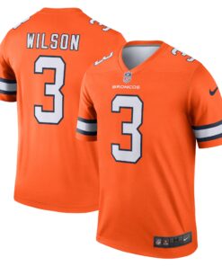 Men's Denver Broncos Russell Wilson Orange Alternate Legend Player Performance Top JS1596 nicesnker