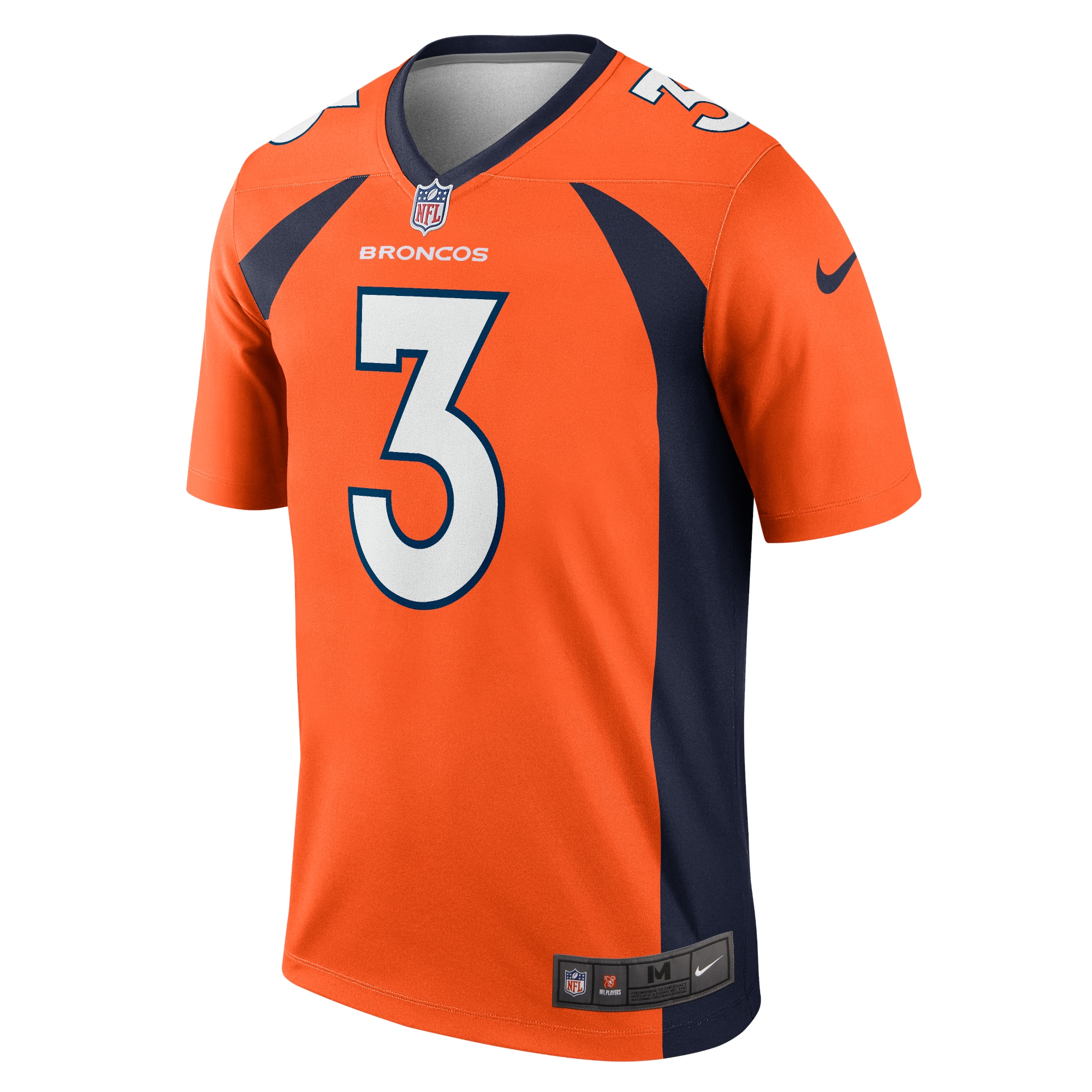 Men's Denver Broncos Russell Wilson Orange Team Legend Player Performance Top JS4830 nicesnker - Image 2