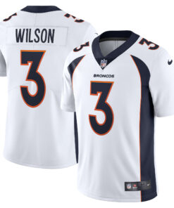 Men's Denver Broncos Russell Wilson White Team Vapor Limited Jersey JS8659 nicesnker