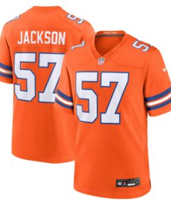 Men's Denver Broncos Tom Jackson Orange Mile High Collection 1977 Throwback Retired Player Game Jersey JS7494 nicesnker