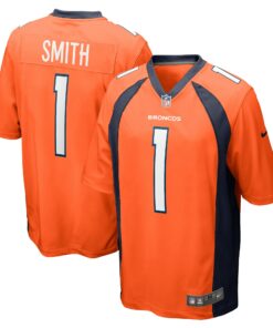 Men's Denver Broncos Tremon Smith Orange Game Jersey JS7782 nicesnker