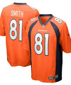 Men's Denver Broncos Tre'Quan Smith Orange Game Jersey JS8438 nicesnker