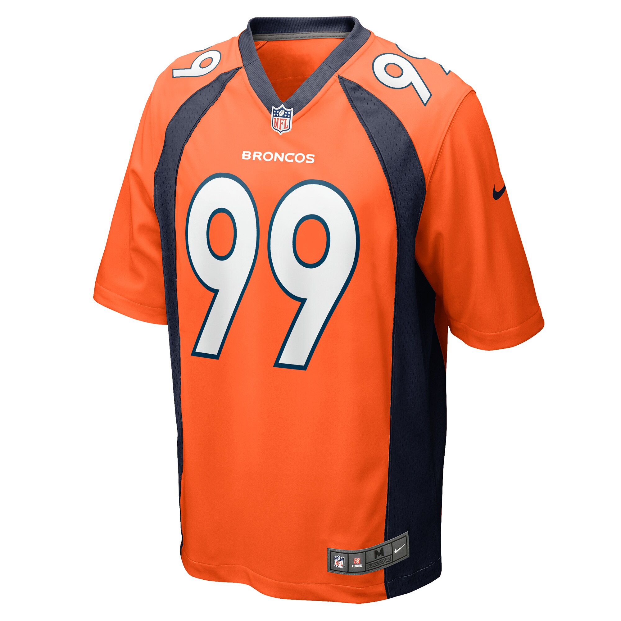 Men's Denver Broncos Zach Allen Orange Game Player Jersey JS2666 nicesnker - Image 2