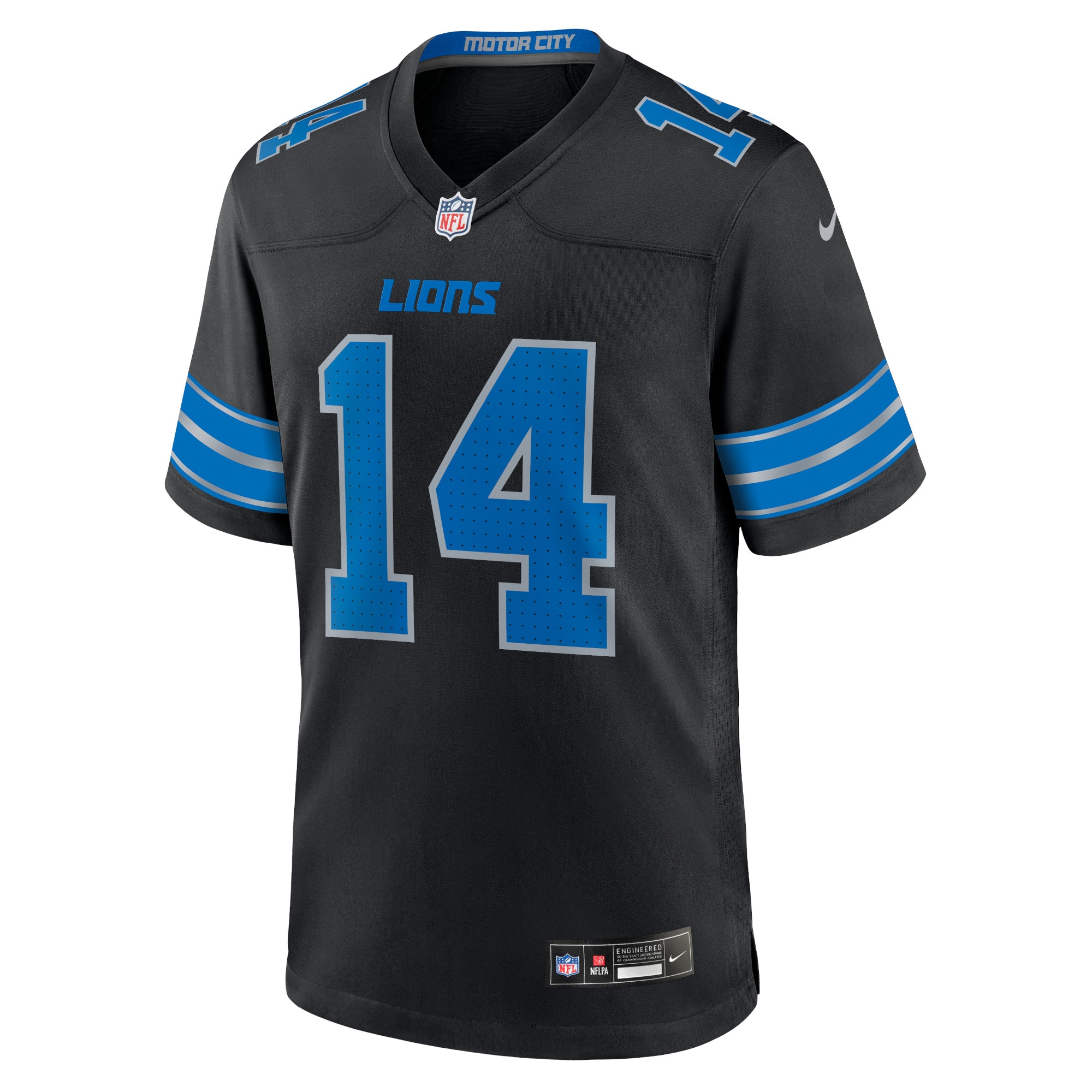 Men's Detroit Lions Amon-Ra St. Brown Black 2nd Alternate Game Jersey JS7439 nicesnker - Image 2
