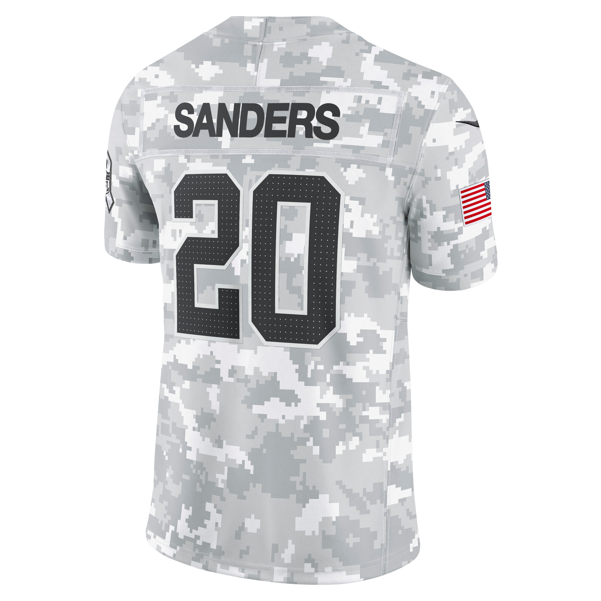 Men's Detroit Lions Barry Sanders Arctic Camo 2024 Salute to Service Retired Player Limited Jersey JS2709 nicesnker - Image 3