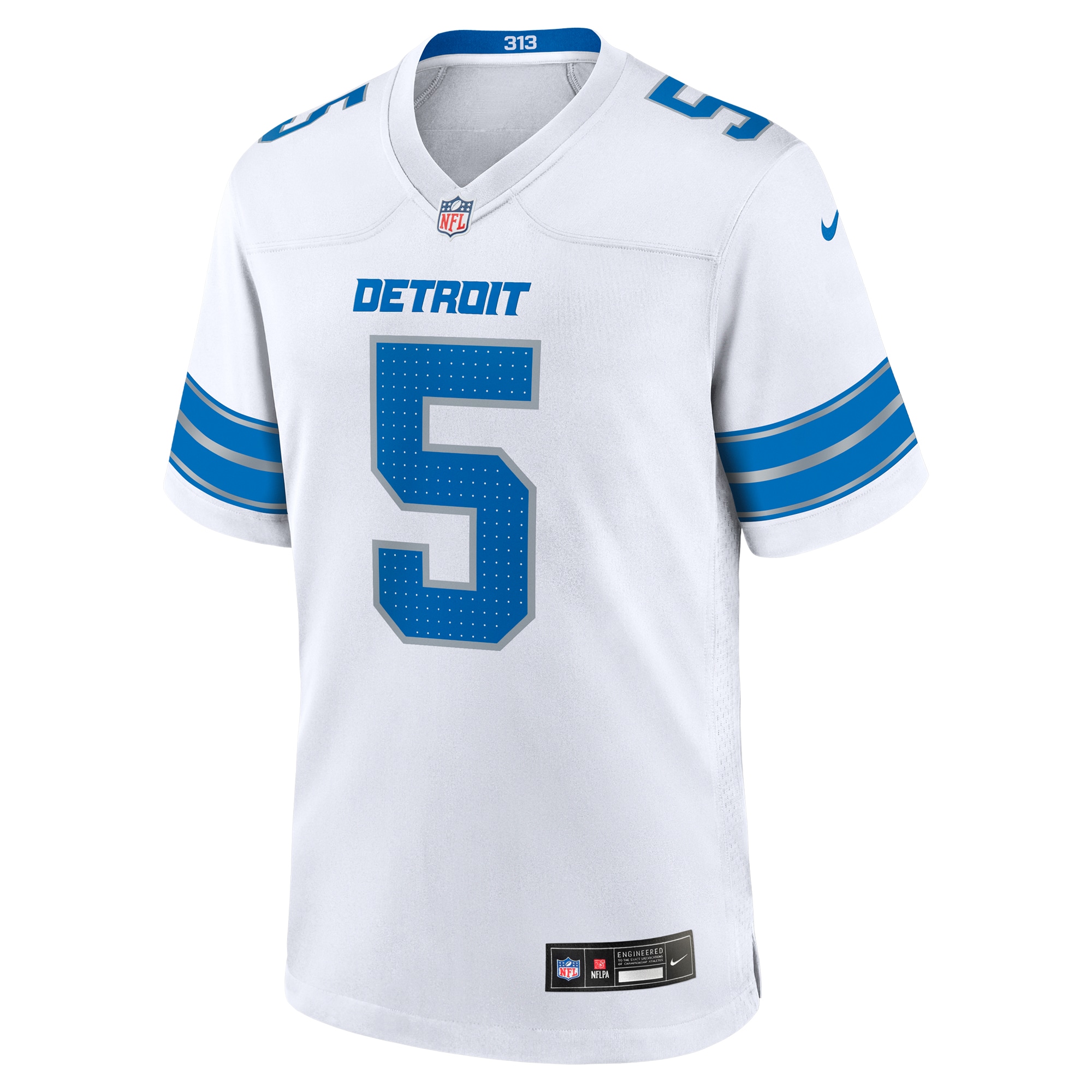 Men's Detroit Lions David Montgomery White Game Jersey JS3414 nicesnker - Image 2
