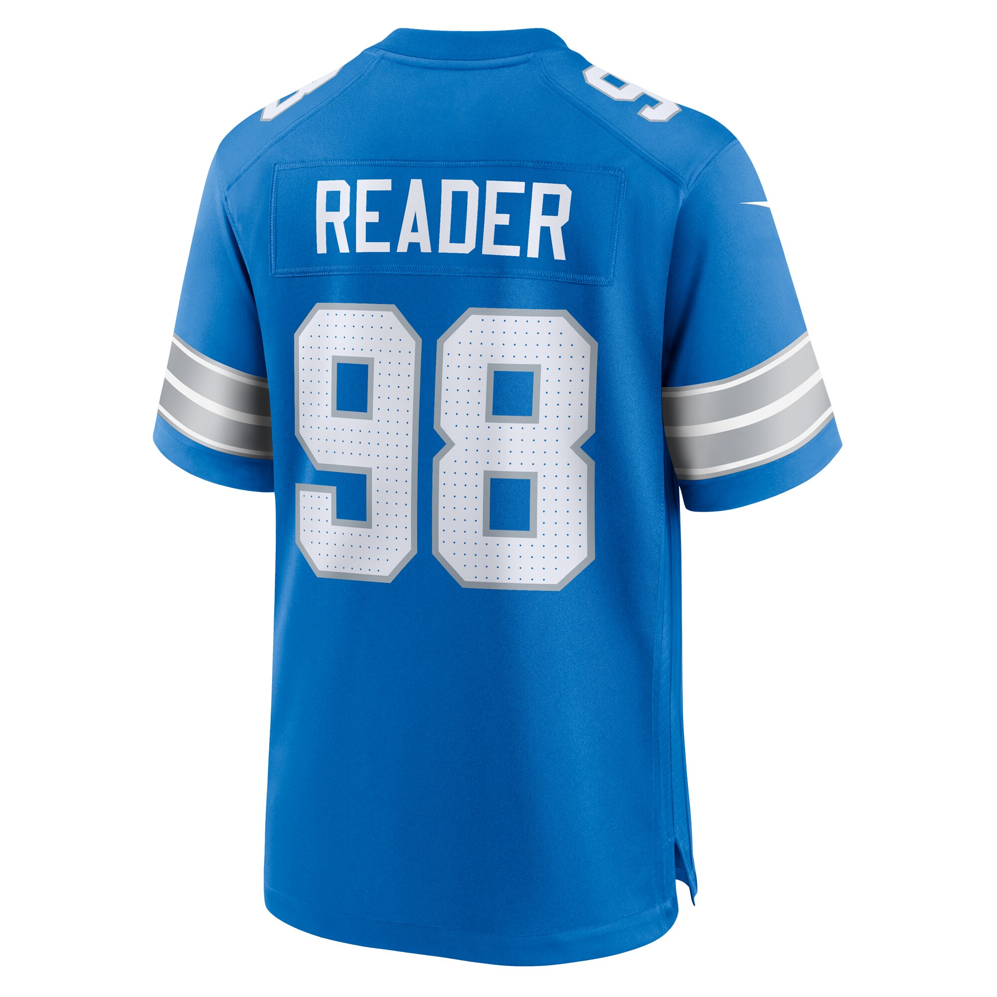 Men's Detroit Lions D.J. Reader Blue Team Game Jersey JS1801 nicesnker - Image 3