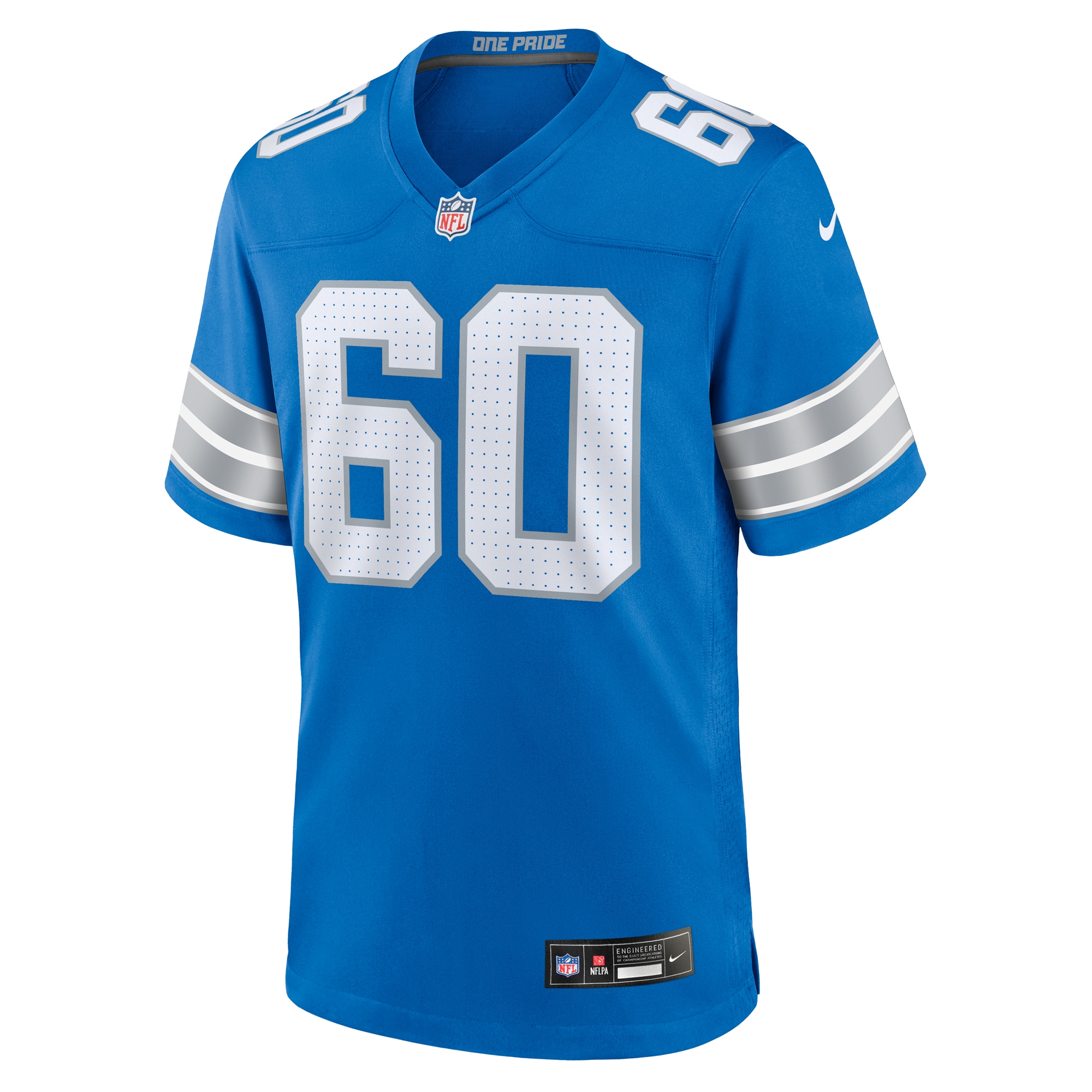 Men's Detroit Lions Graham Glasgow Blue Team Game Jersey JS8628 nicesnker - Image 2
