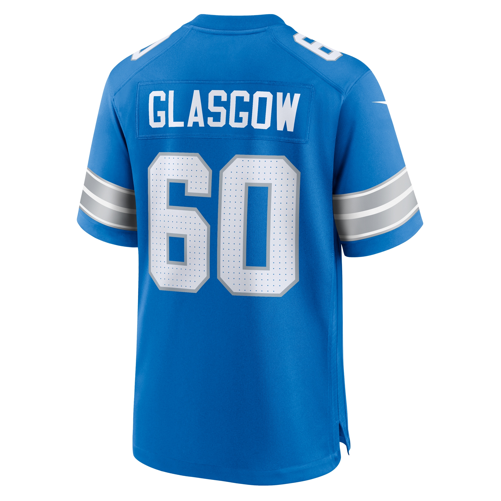 Men's Detroit Lions Graham Glasgow Blue Team Game Jersey JS8628 nicesnker - Image 3