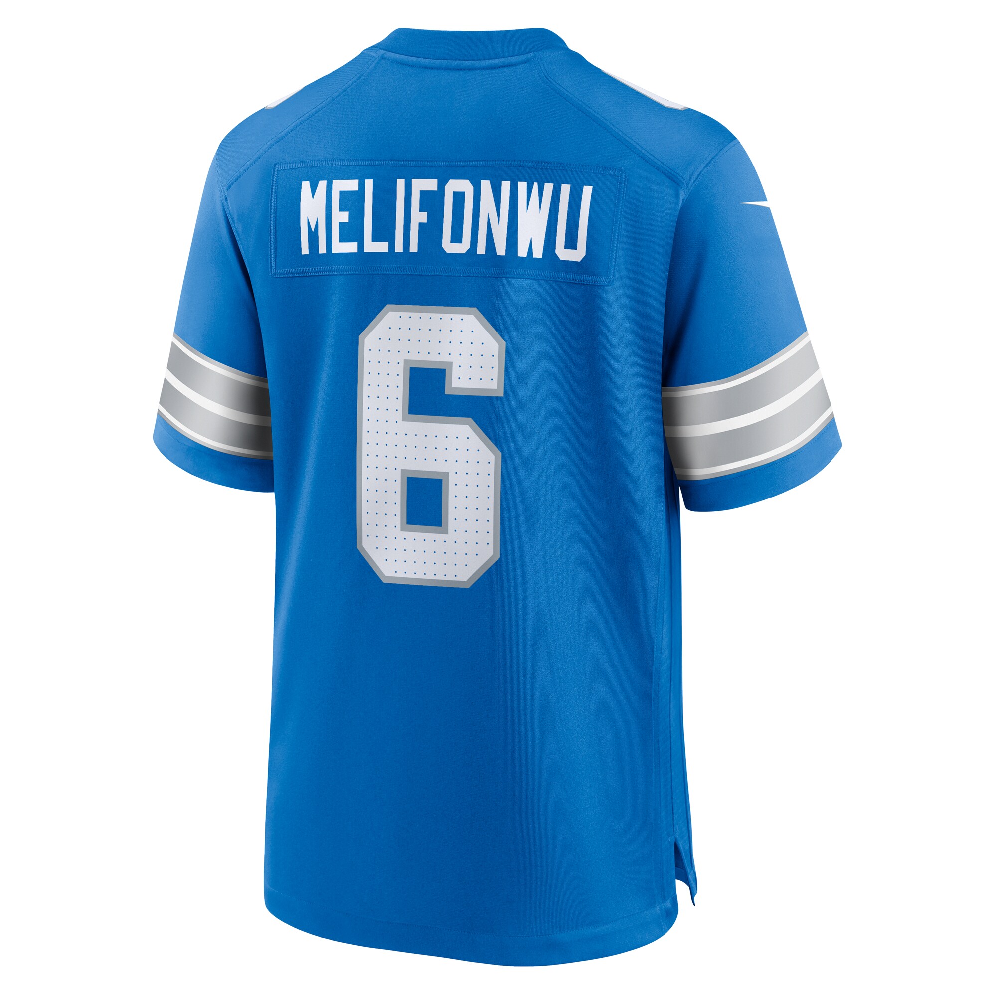 Men's Detroit Lions Ifeatu Melifonwu Blue Team Game Jersey JS6555 nicesnker - Image 3