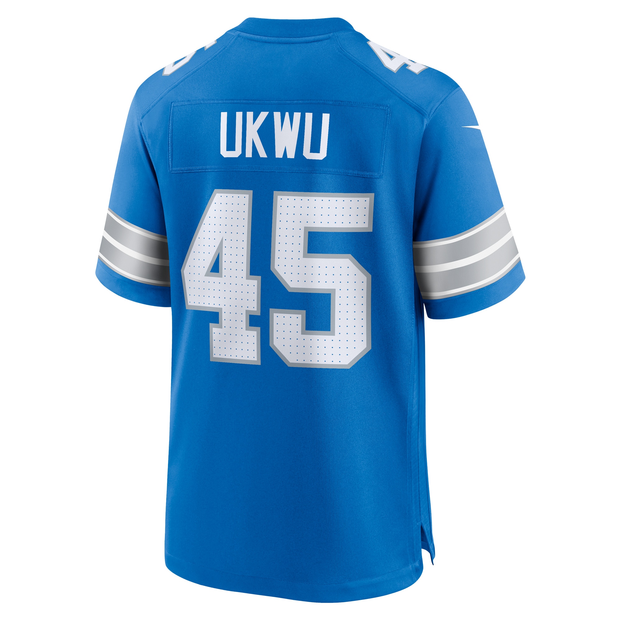 Men's Detroit Lions Isaac Ukwu Blue Game Jersey JS6939 nicesnker - Image 3