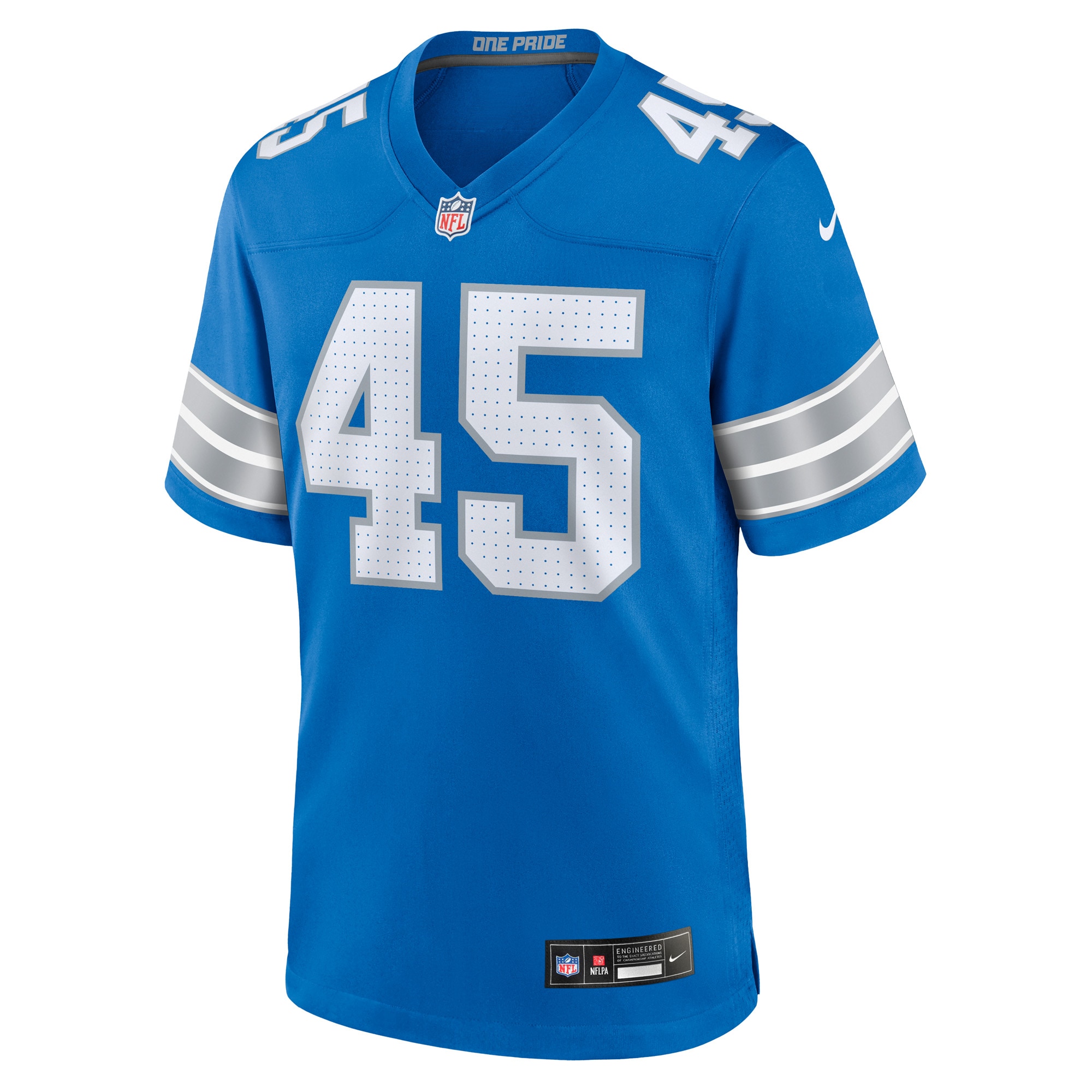 Men's Detroit Lions Isaac Ukwu Blue Game Jersey JS6939 nicesnker - Image 2