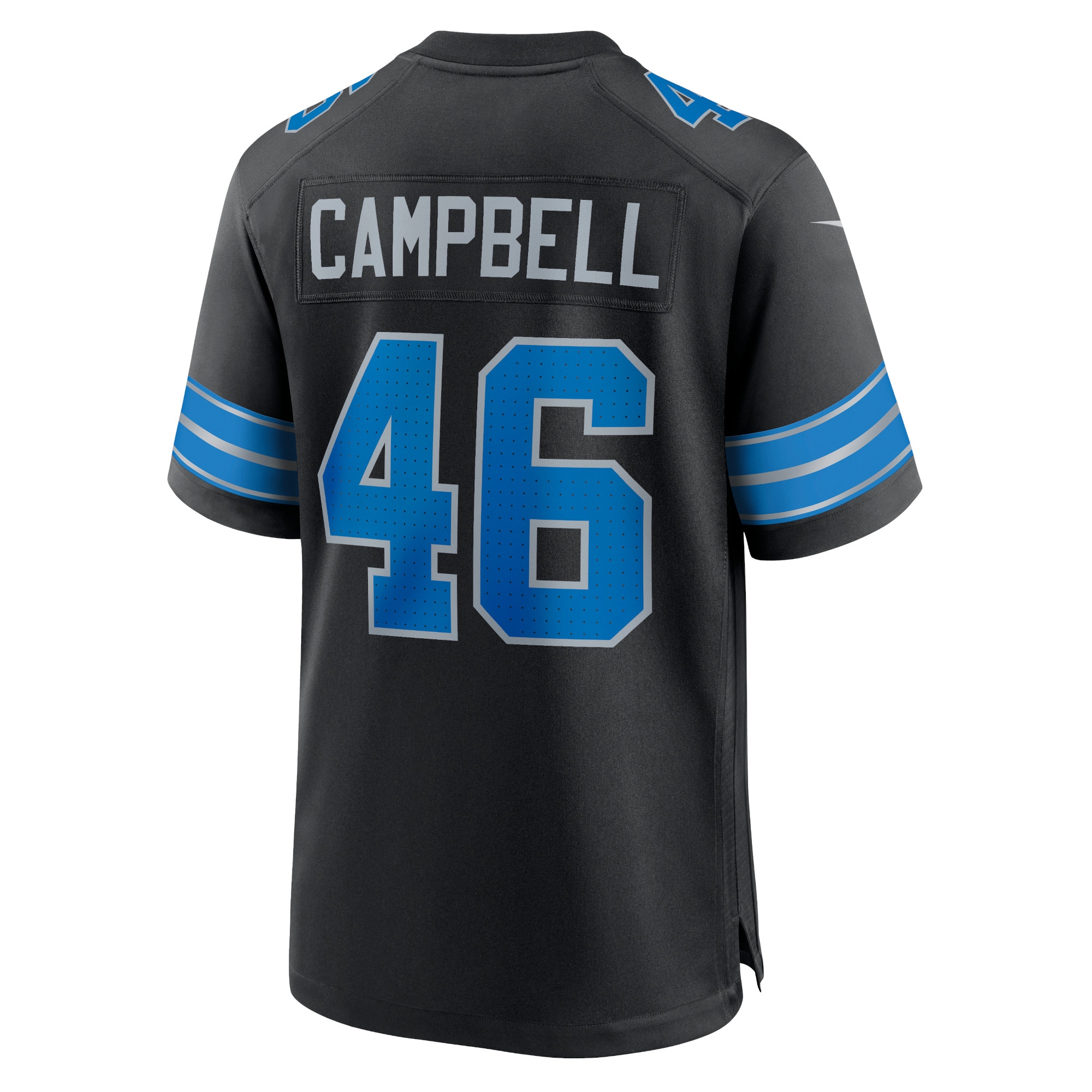 Men's Detroit Lions Jack Campbell Black 2nd Alternate Game Jersey JS7170 nicesnker - Image 3