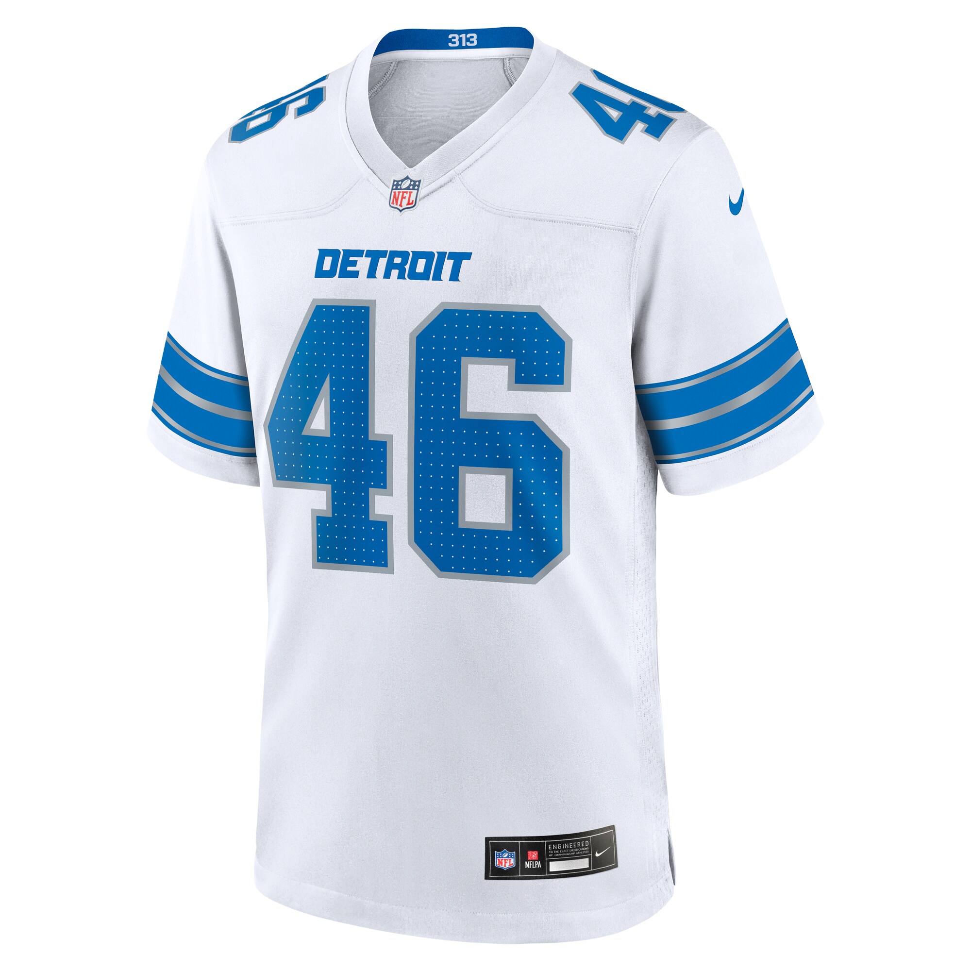 Men's Detroit Lions Jack Campbell White White Game Jersey JS6713 nicesnker - Image 2