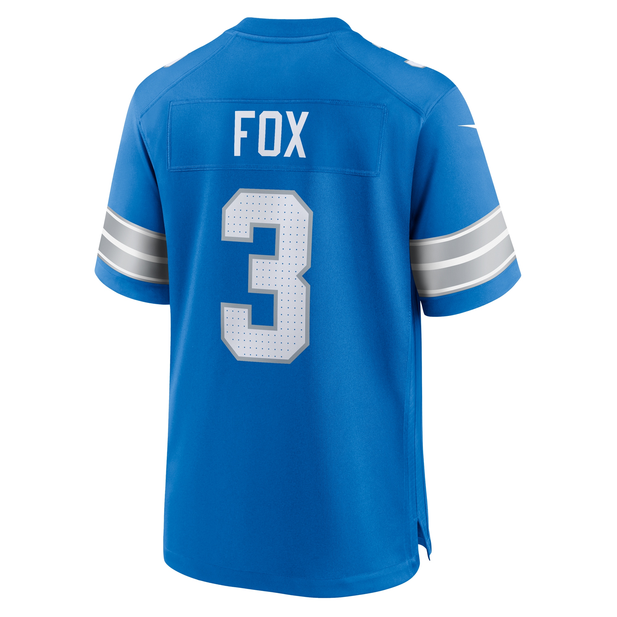 Men's Detroit Lions Jack Fox Blue Team Game Jersey JS7948 nicesnker - Image 3
