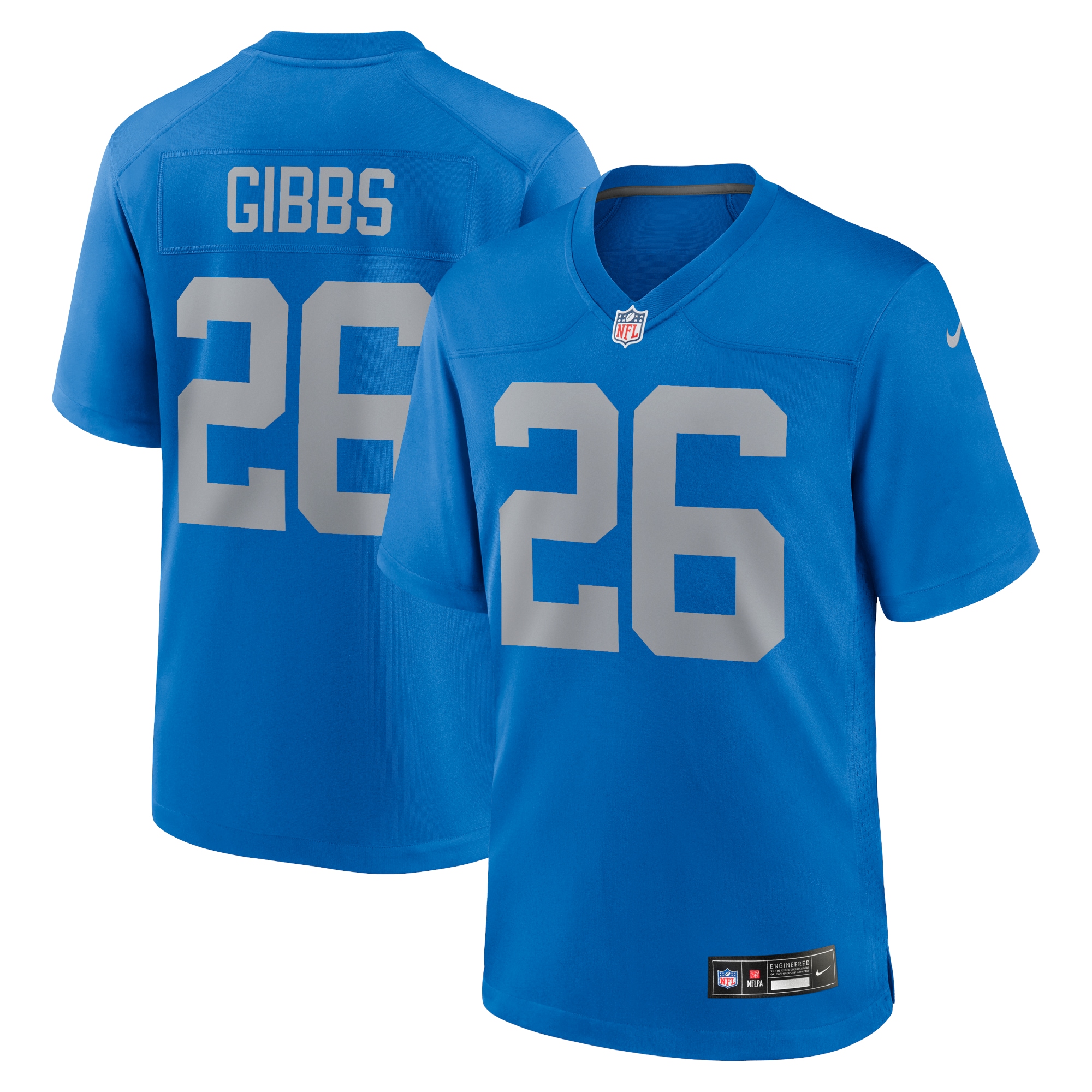 Men's Detroit Lions Jahmyr Gibbs Blue Alternate Game Jersey JS1161 nicesnker