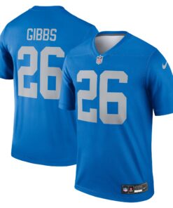 Men's Detroit Lions Jahmyr Gibbs Blue Alternate Legend Player Performance Top JS7821 nicesnker