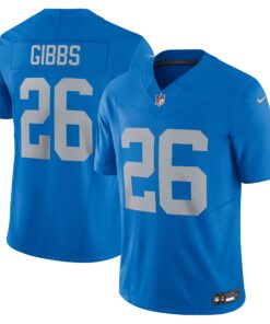 Men's Detroit Lions Jahmyr Gibbs Blue Vapor F.U.S.E. Alternate Limited Jersey JS5921 nicesnker