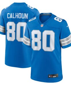 Men's Detroit Lions Jalon Calhoun Blue Game Jersey JS2035 nicesnker