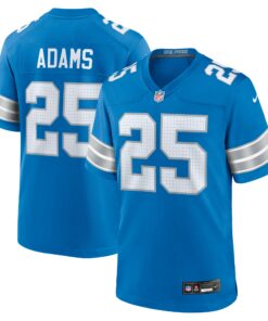 Men's Detroit Lions Jamal Adams Blue Team Game Jersey JS4257 nicesnker