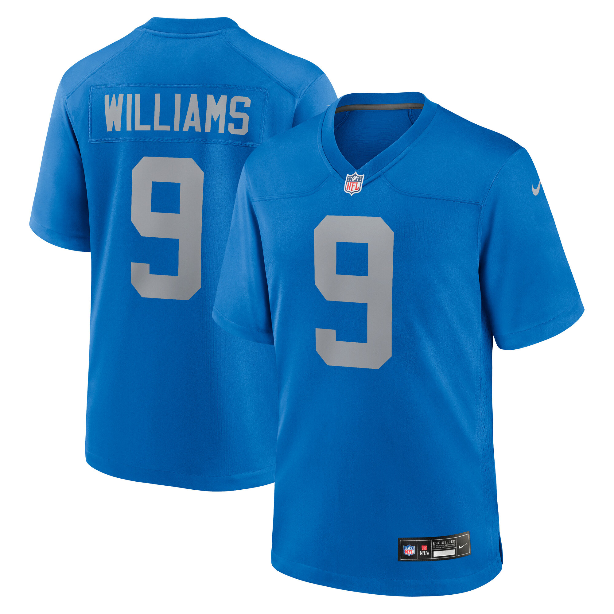 Men's Detroit Lions Jameson Williams Blue Alternate Game Jersey JS5633 nicesnker