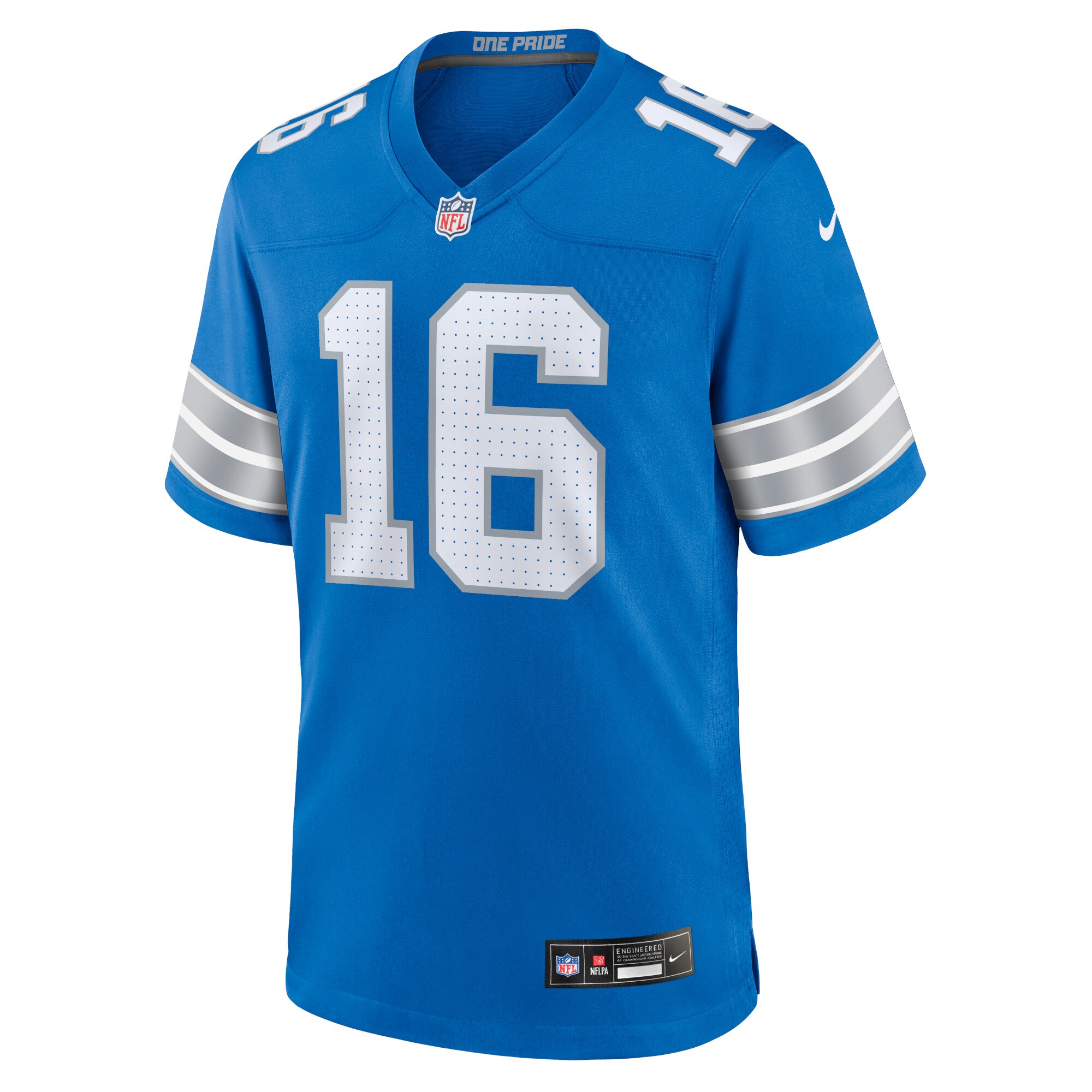 Men's Detroit Lions Jared Goff Blue Game Jersey JS4182 nicesnker - Image 2