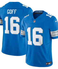 Men's Detroit Lions Jared Goff Blue Vapor F.U.S.E. Limited Jersey JS8931 nicesnker