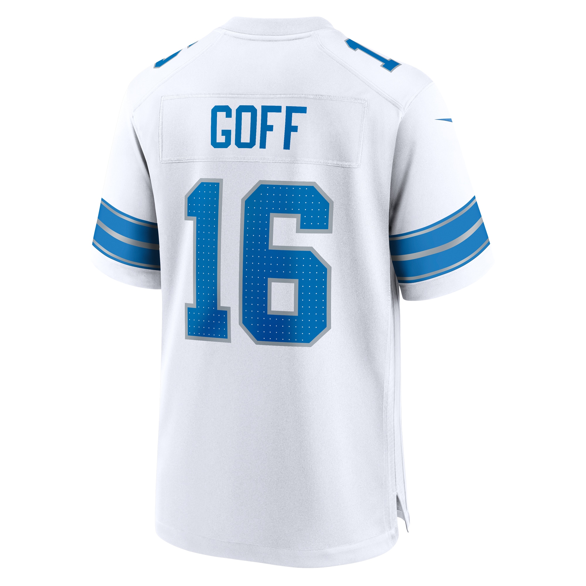 Men's Detroit Lions Jared Goff White Game Jersey JS7897 nicesnker - Image 3