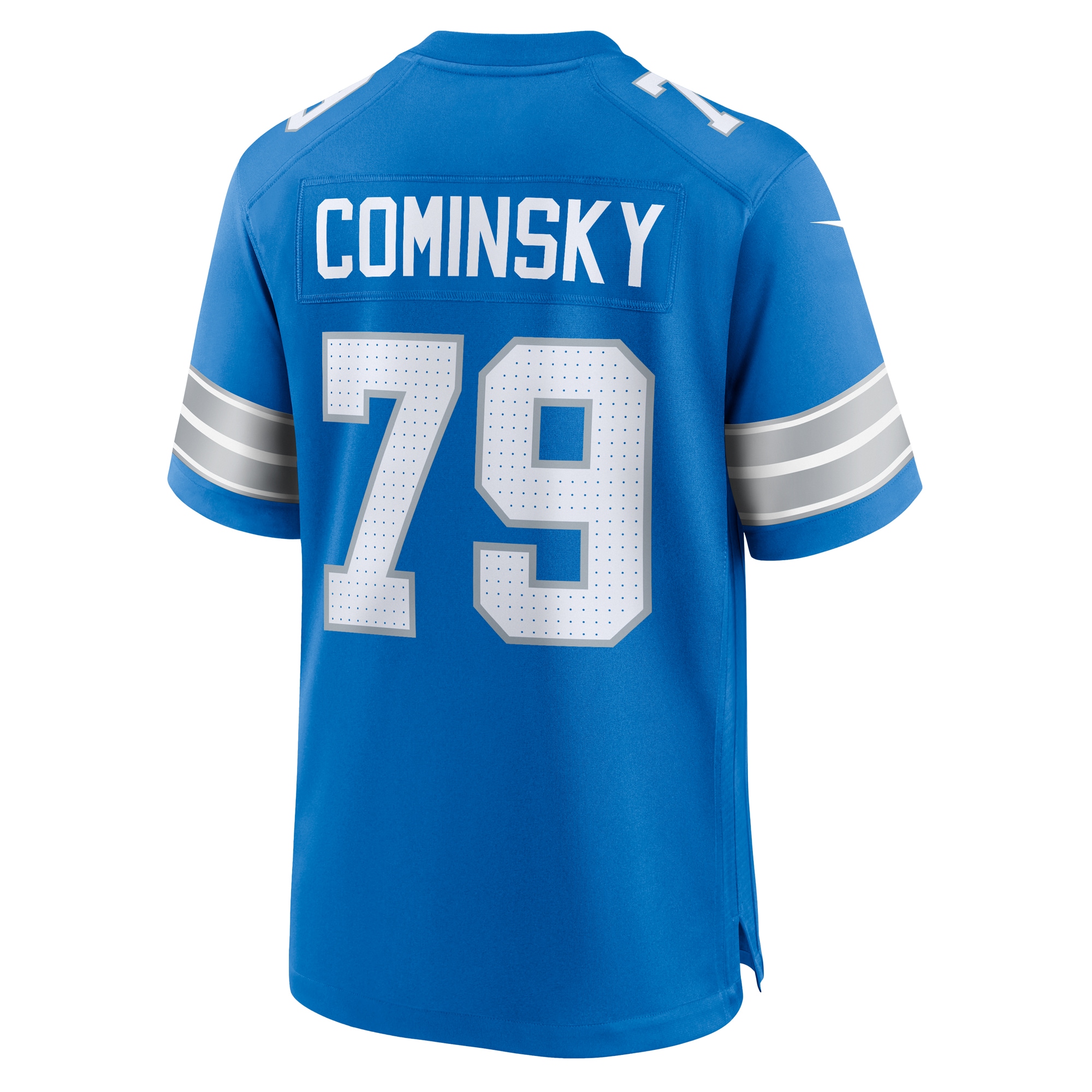 Men's Detroit Lions John Cominsky Blue Team Game Jersey JS7916 nicesnker - Image 3