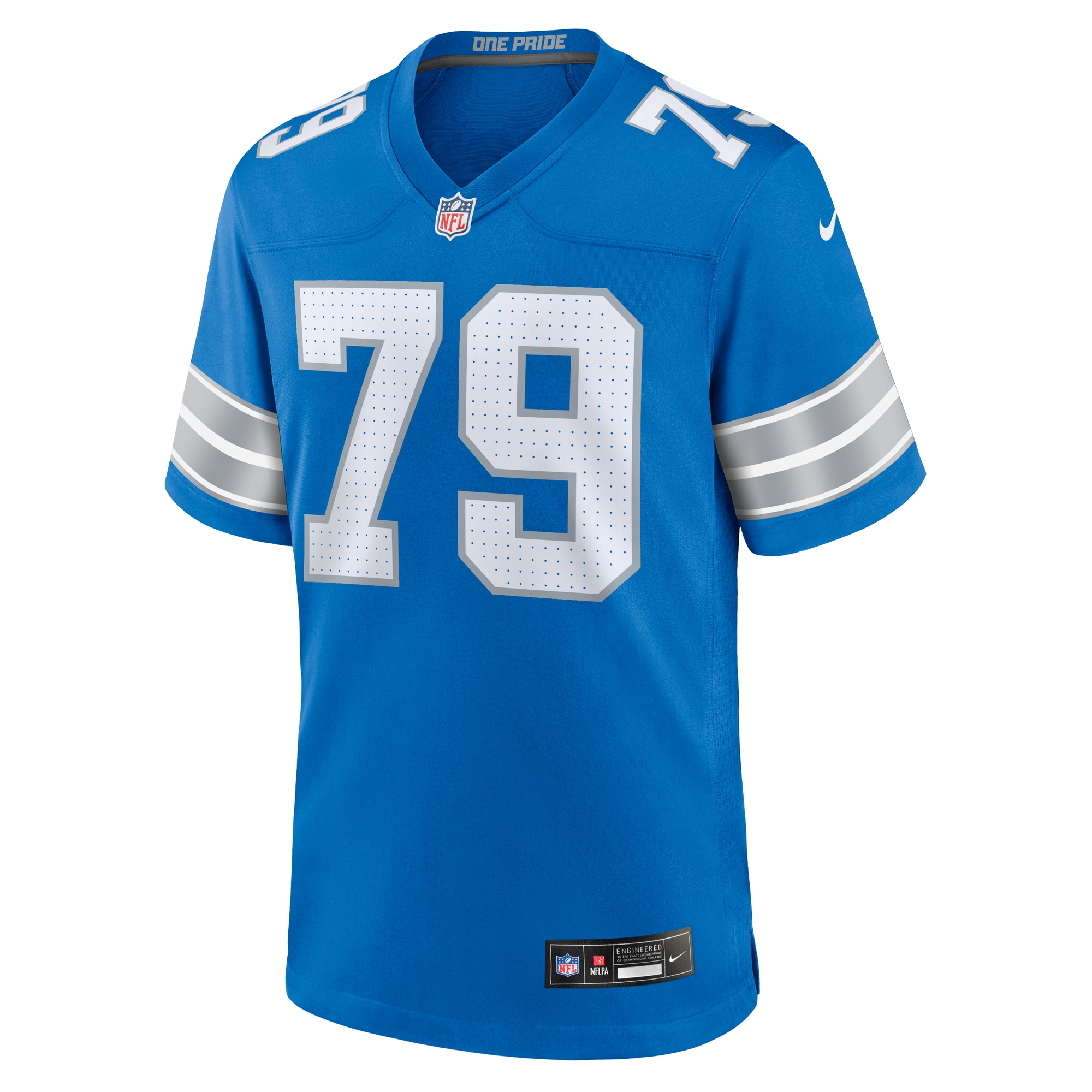 Men's Detroit Lions John Cominsky Blue Team Game Jersey JS7916 nicesnker - Image 2