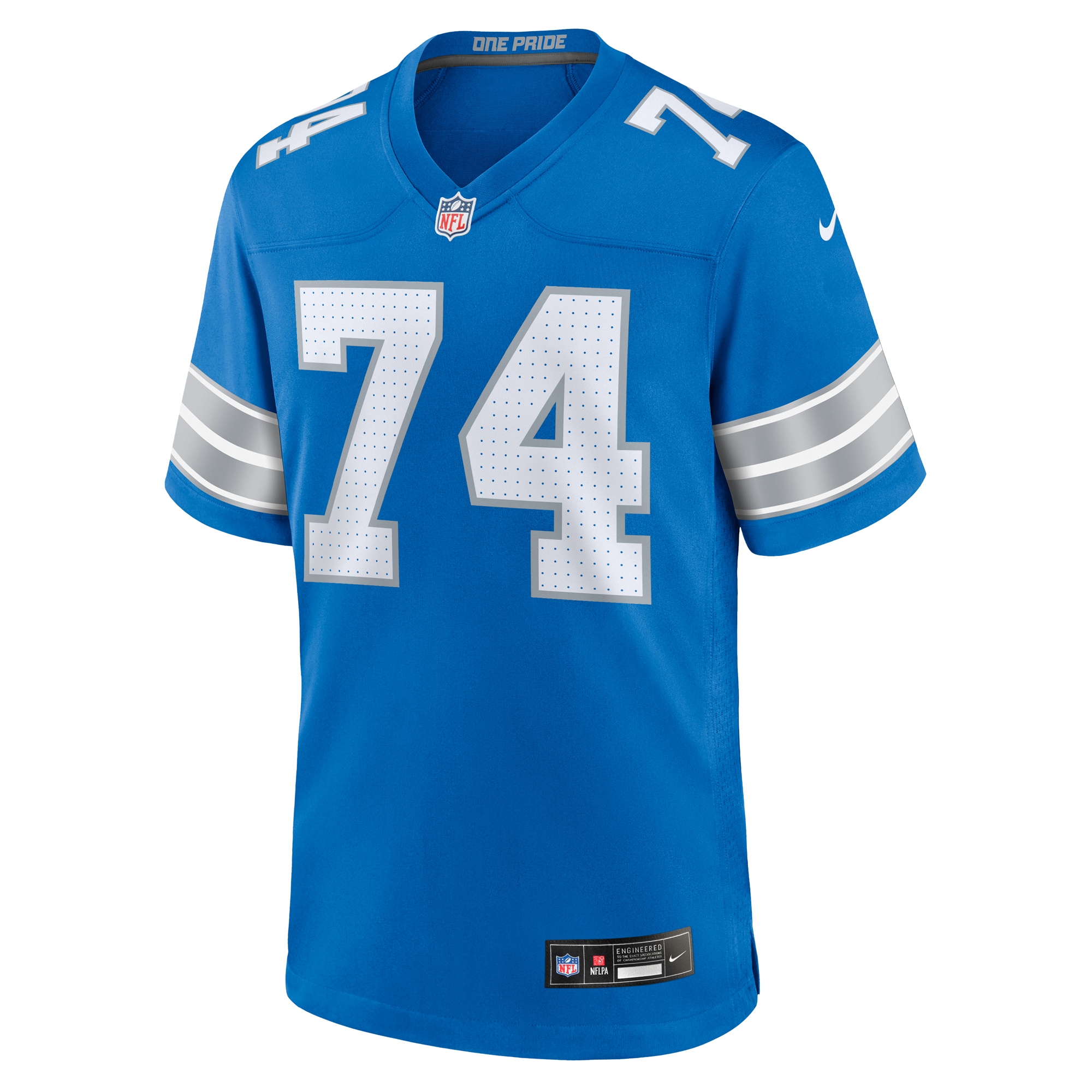 Men's Detroit Lions Kayode Awosika Blue Team Game Jersey JS6540 nicesnker - Image 2