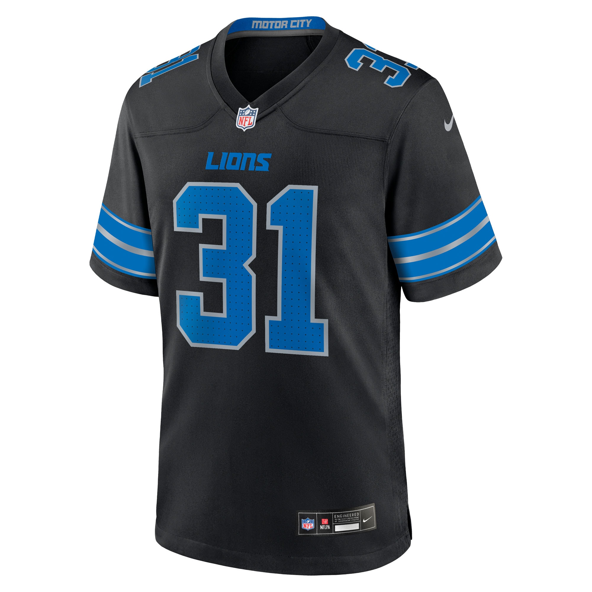 Men's Detroit Lions Kerby Joseph Black Alternate 2 Game Jersey JS5889 nicesnker - Image 2
