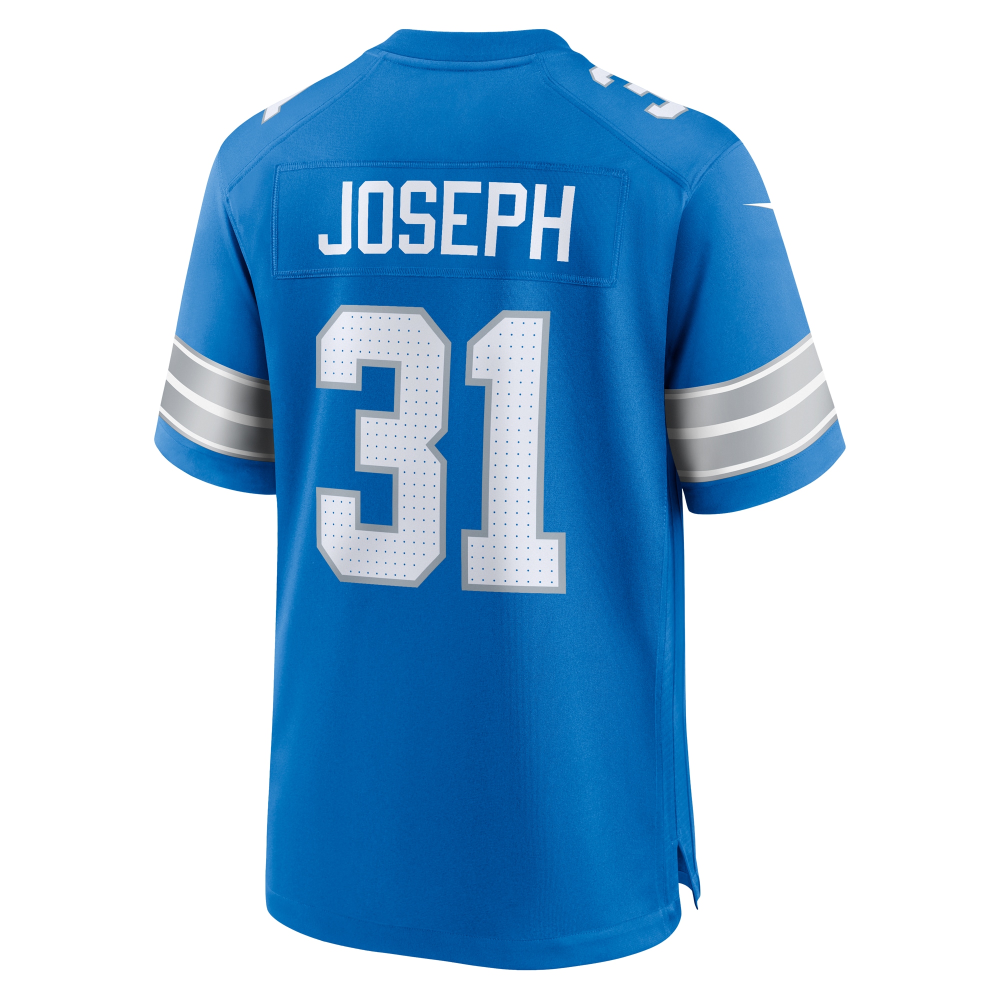 Men's Detroit Lions Kerby Joseph Blue Team Game Jersey JS3715 nicesnker - Image 3