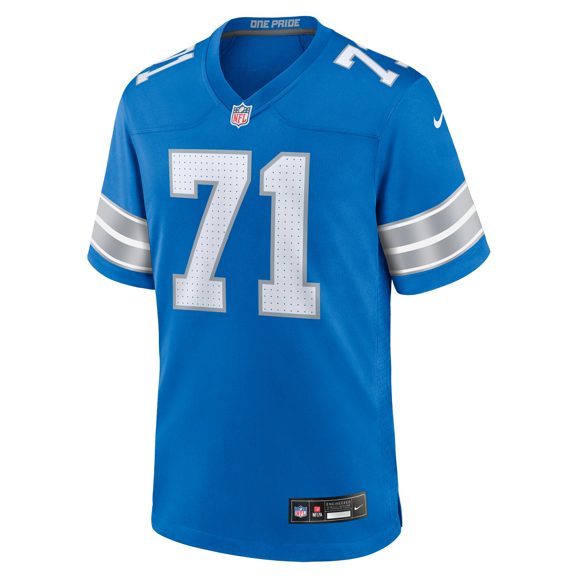 Men's Detroit Lions Kevin Zeitler Blue Game Jersey JS4126 nicesnker - Image 2