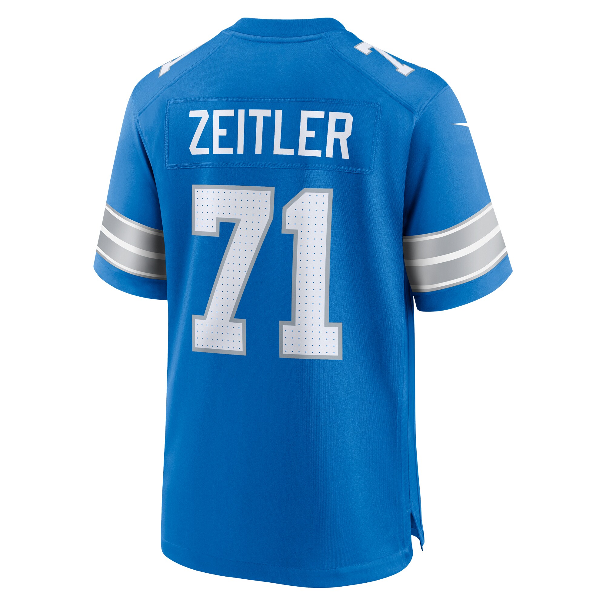 Men's Detroit Lions Kevin Zeitler Blue Game Jersey JS4126 nicesnker - Image 3