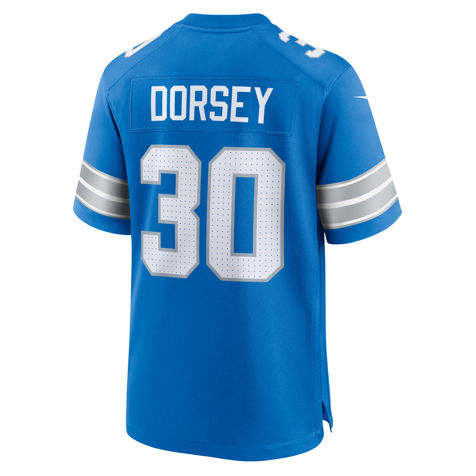 Men's Detroit Lions Khalil Dorsey Blue Team Game Jersey JS5063 nicesnker - Image 3
