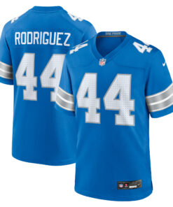 Men's Detroit Lions Malcolm Rodriguez Blue Game Jersey JS1645 nicesnker