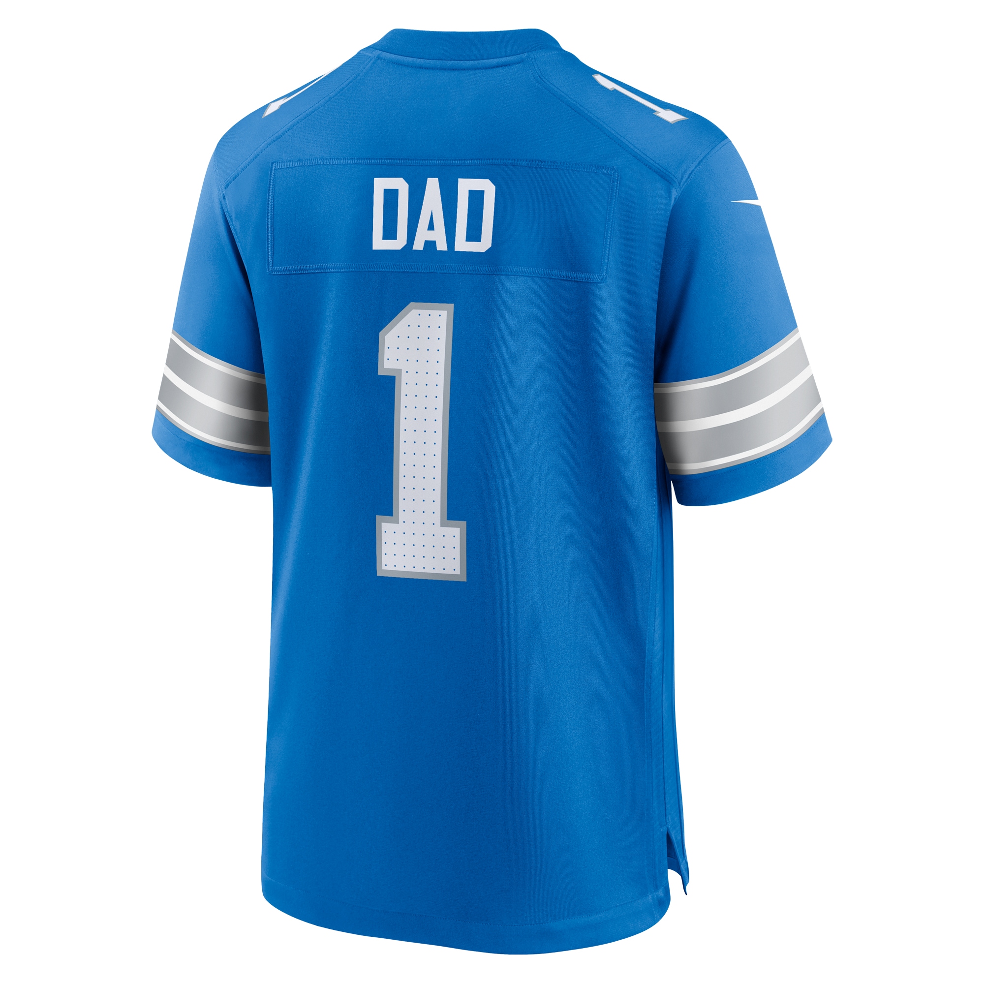 Men's Detroit Lions Number 1 Dad Blue Game Jersey JS2424 nicesnker - Image 3