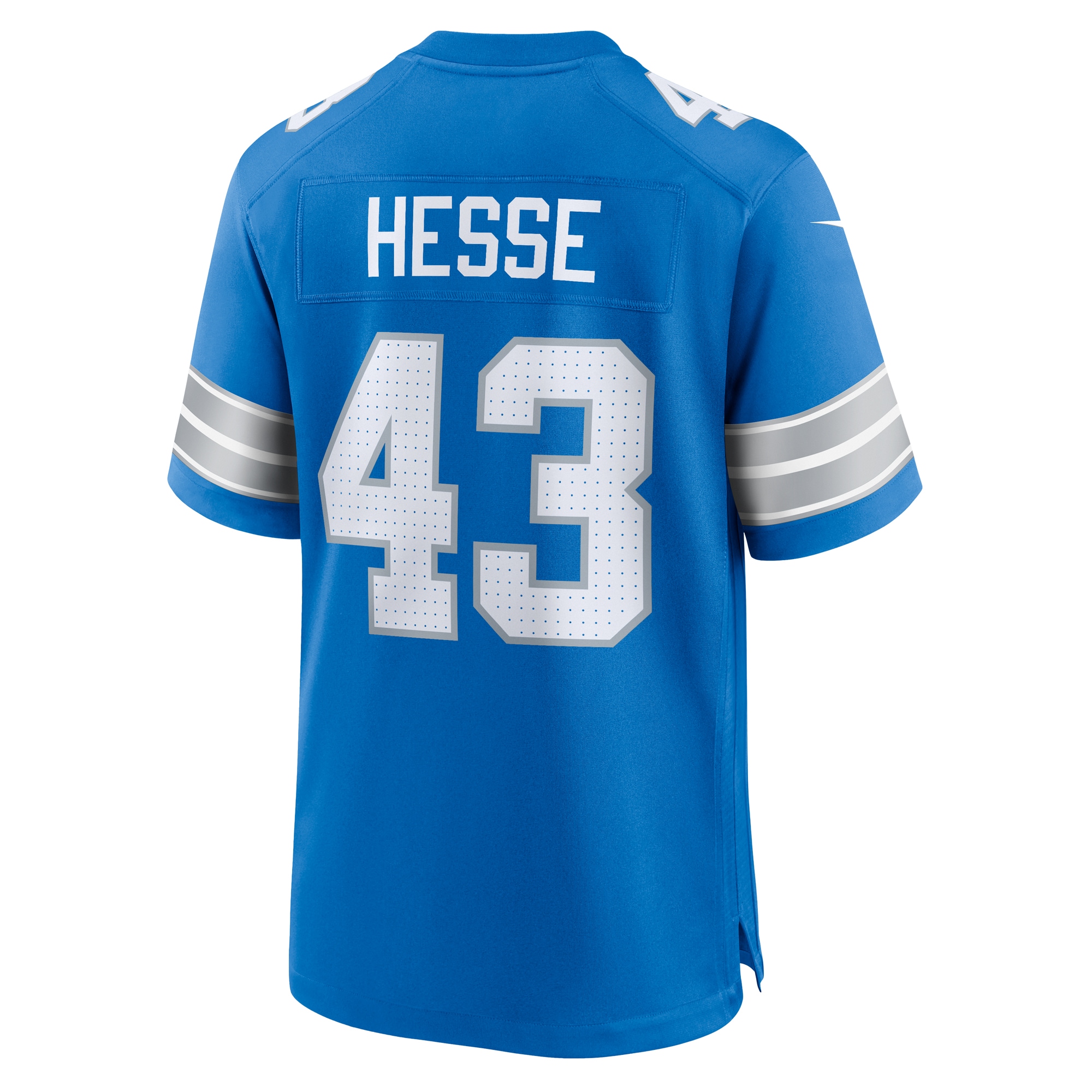 Men's Detroit Lions Parker Hesse Blue Team Game Jersey JS9849 nicesnker - Image 3