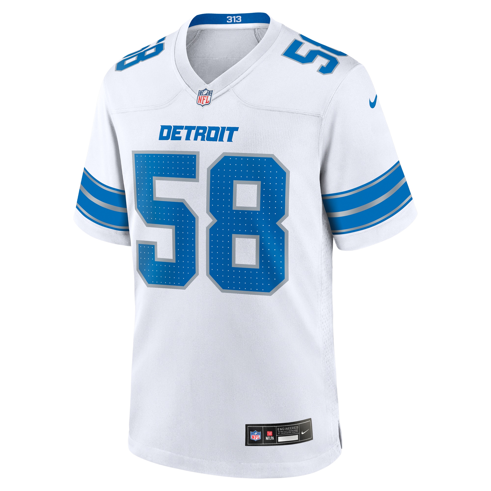 Men's Detroit Lions Penei Sewell White Game Jersey JS5039 nicesnker - Image 2