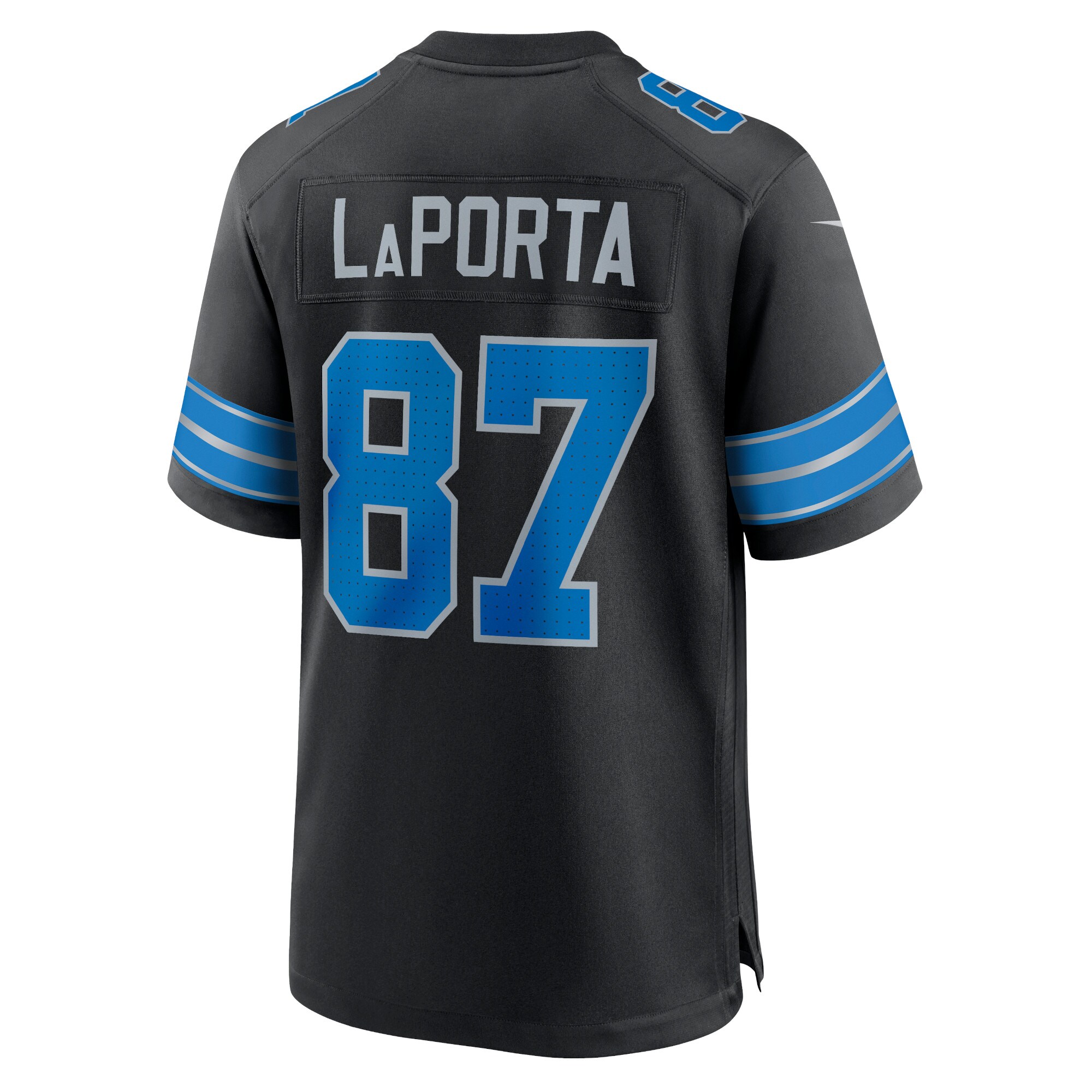 Men's Detroit Lions Sam LaPorta Black 2nd Alternate Game Jersey JS7335 nicesnker - Image 3